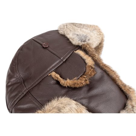 Rabbit Fur UGG Aviator Hat 9 CS030-BRO