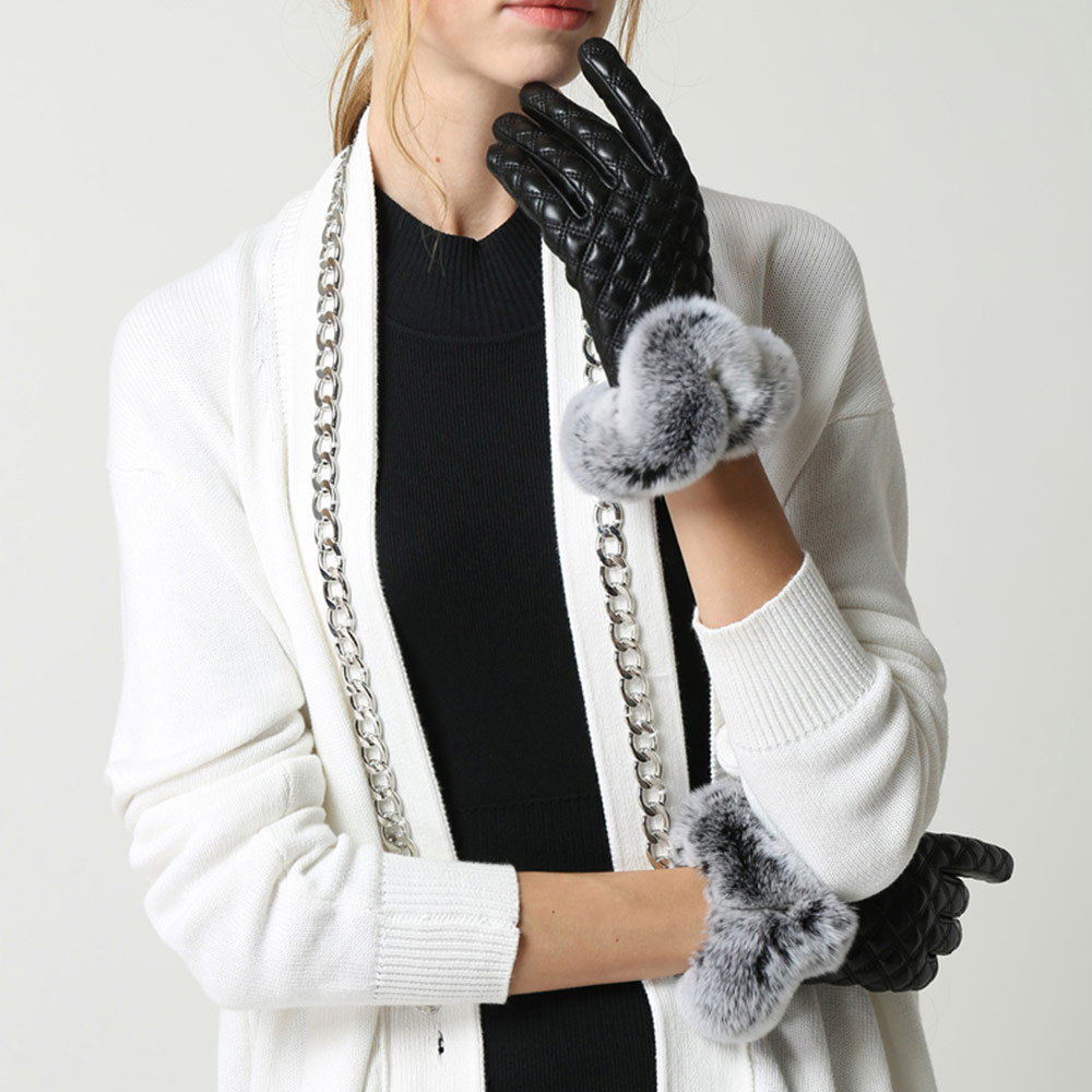 Tiffany Lambskin UGG Gloves 9 CS043-BL