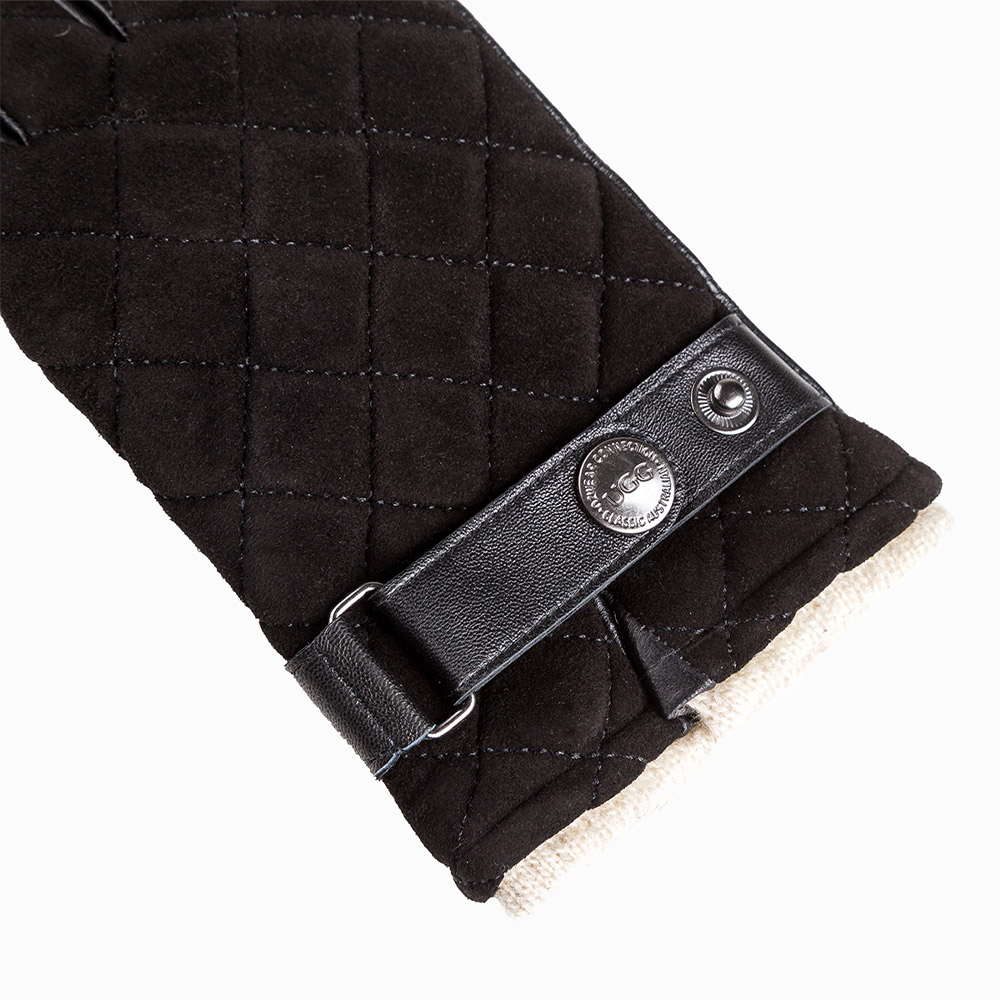 Quilted Lambskin UGG Gloves 8 CS045-BL