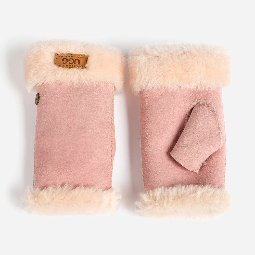Fingerless Sheepskin UGG Mittens 3 CS066-PIN