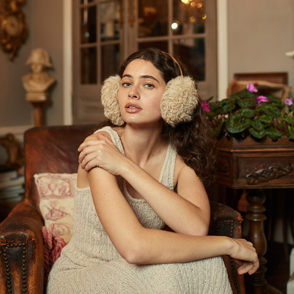 Long Curly UGG Earmuffs 5 CS080-C