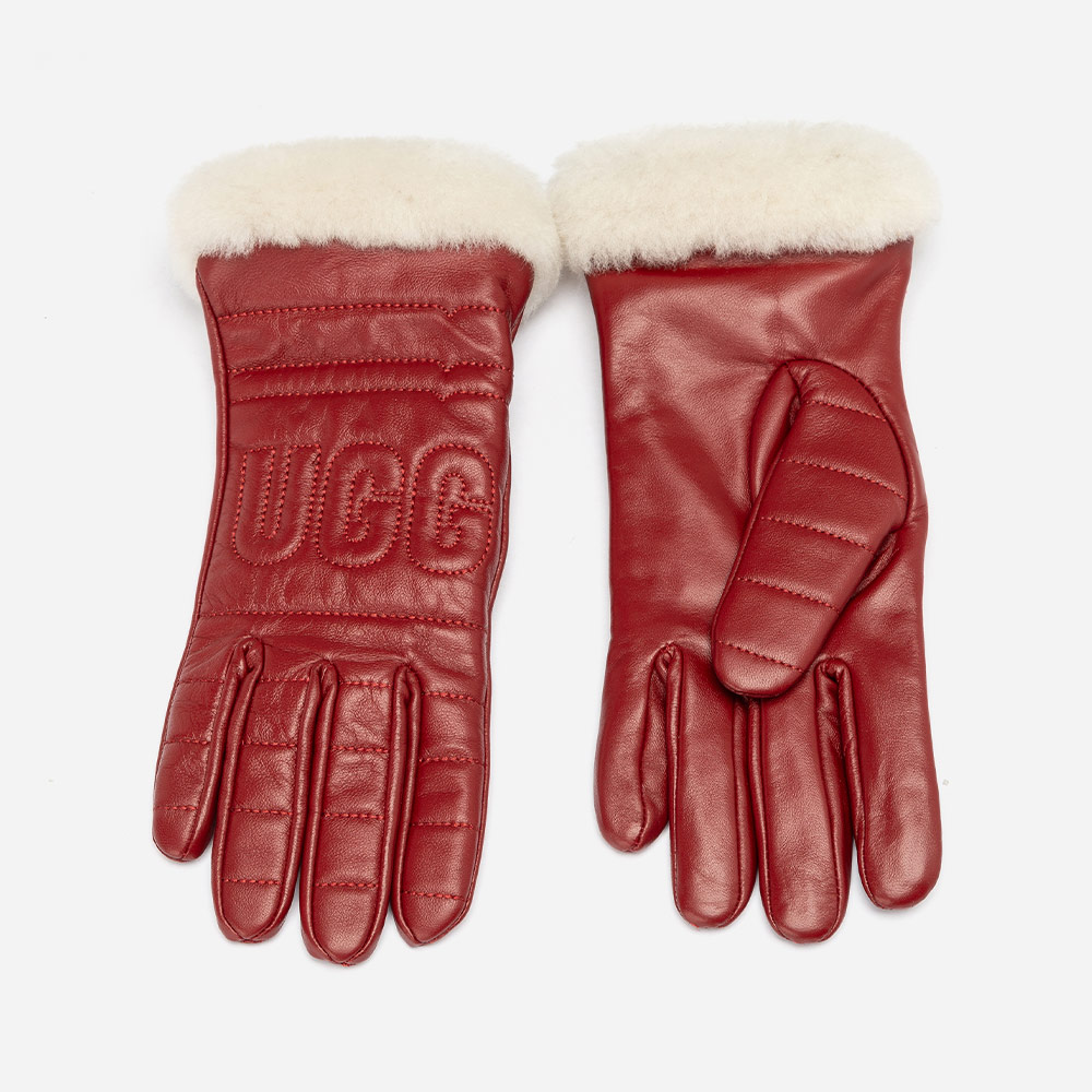 Touch Screen Logo Lambskin UGG Gloves 3 CS089-T