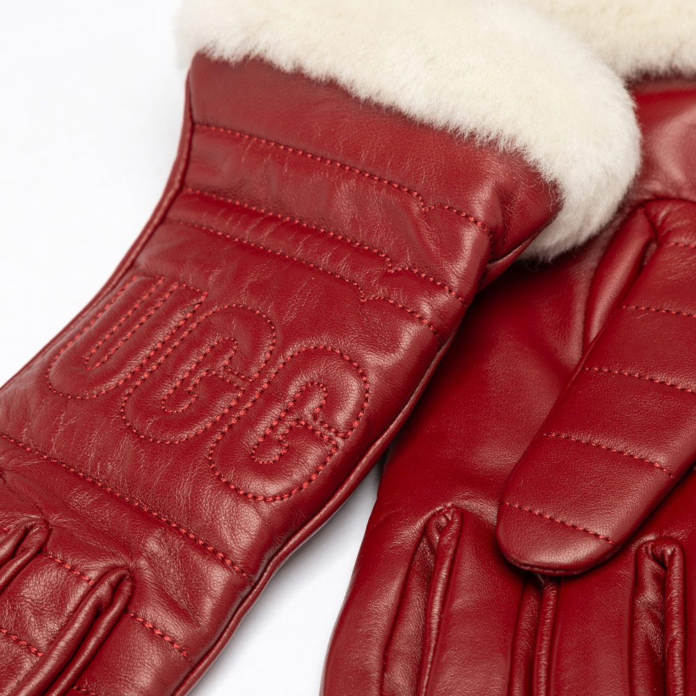 Touch Screen Logo Lambskin UGG Gloves 5 CS089-T