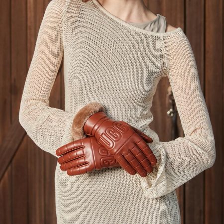 Touch Screen Logo Lambskin UGG Gloves 15 CS089-T
