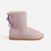 Kids Ribbon Sheepskin UGG Boots 17 OB085II-TAR