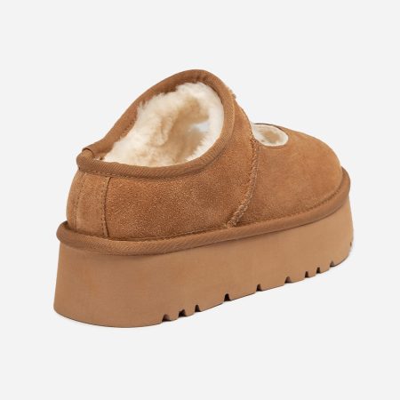 Platform Embossed Logo Mary Jane UGG Shoes 14 OB1000-C