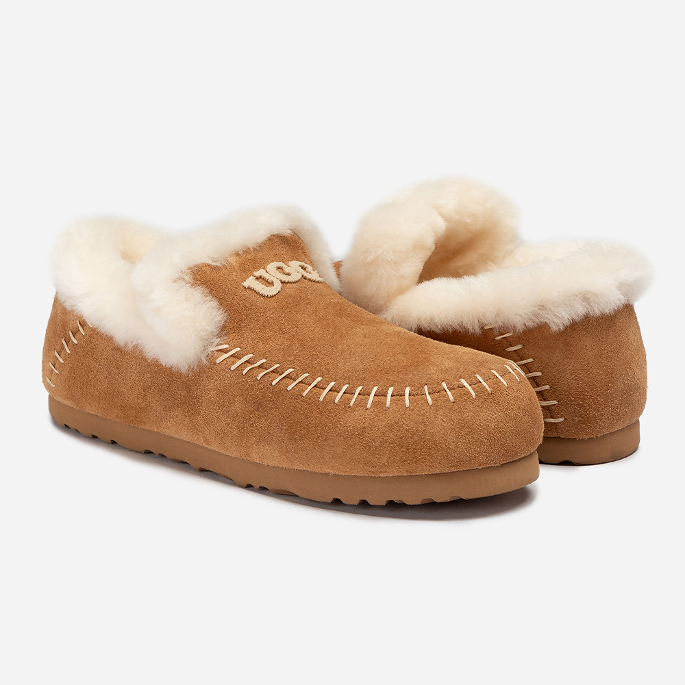 Joan Shearling Embossed Logo UGG Loafers 3 OB1001-C
