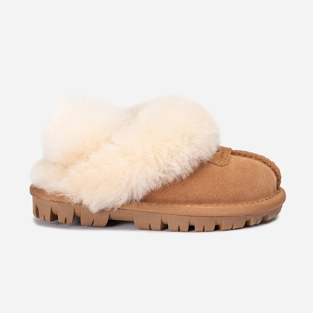 Kids Cowskin Coquette Slippers 4 OB114KCD-C