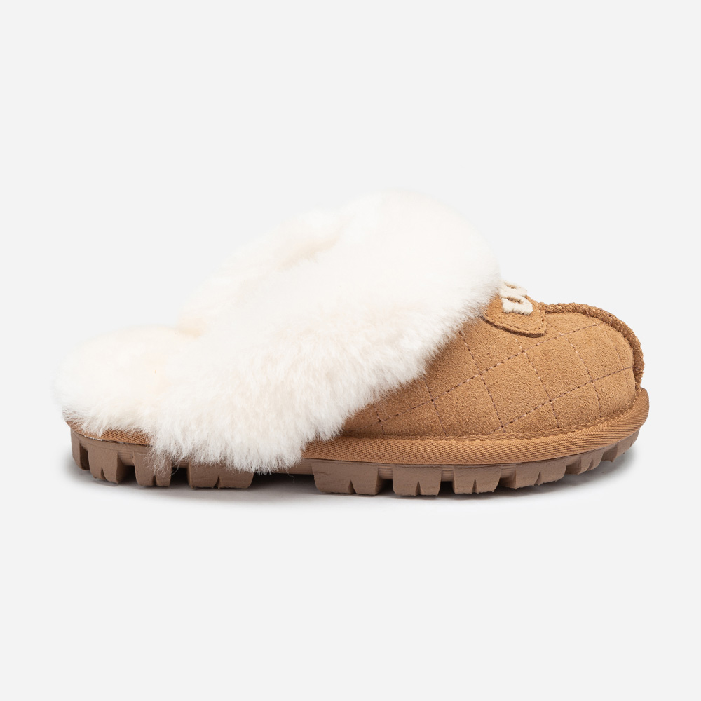 Kids Suede Matelasse UGG Slippers 5 OB114KMDE-C