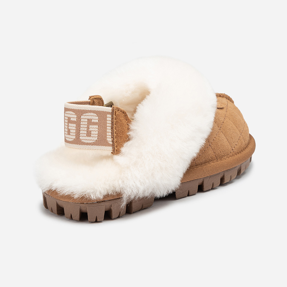 Kids Suede Matelasse UGG Slippers 6 OB114KMDE-C
