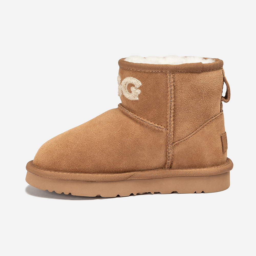Kids Knit Cowskin UGG Boots 5 OB360KL-C