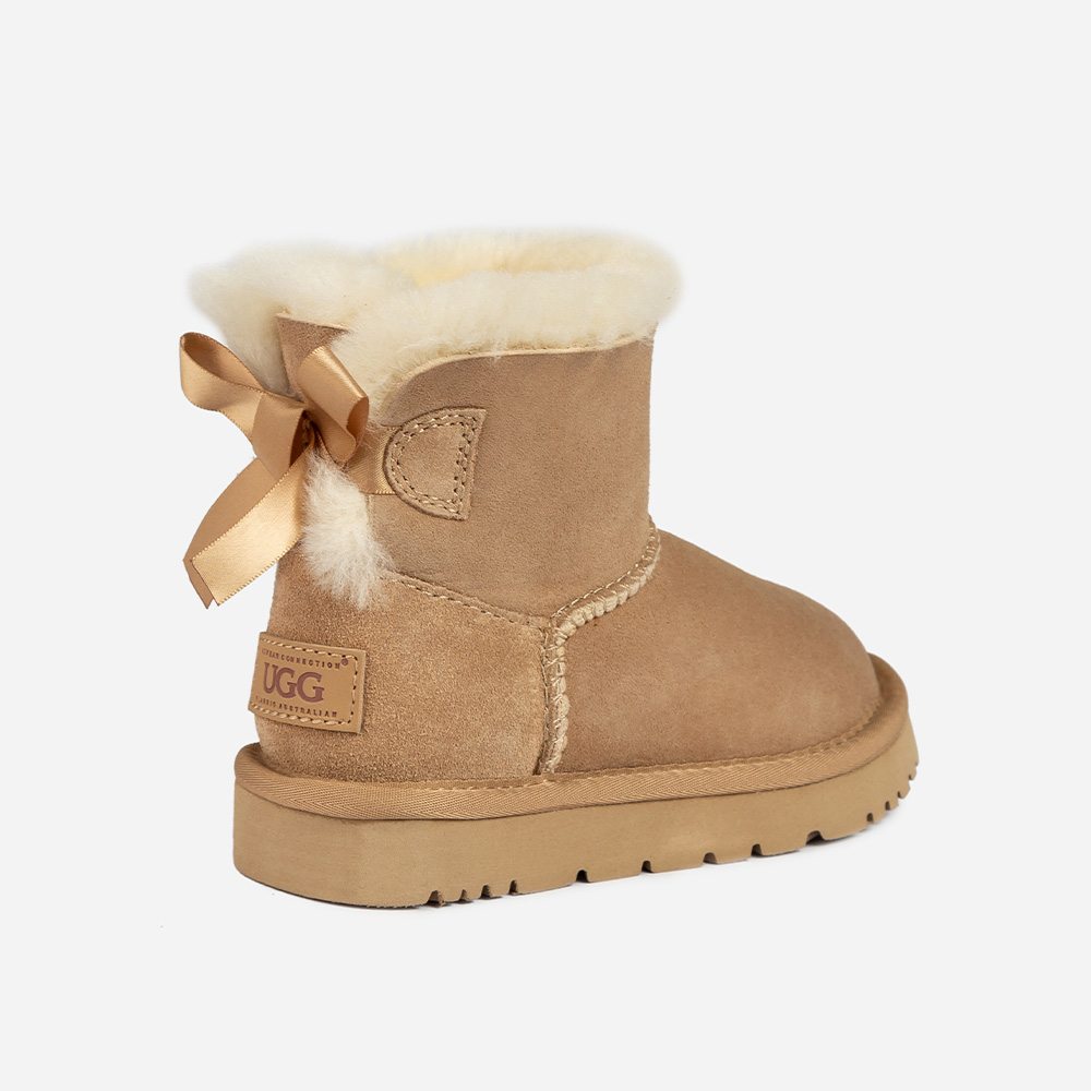 Kids Bow Sheepskin UGG Boots 4 OB409-S