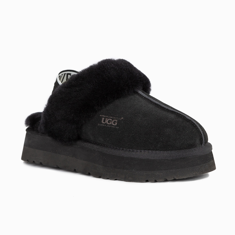 Platform Elastic Backstrap UGG Slippers 3 OB724PEB-BL