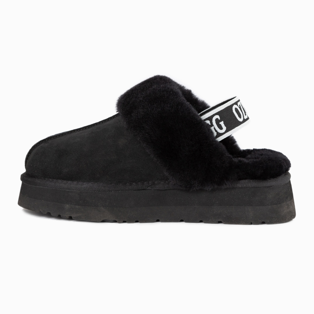 Platform Elastic Backstrap UGG Slippers 5 OB724PEB-BL