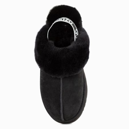 Platform Elastic Backstrap UGG Slippers 12 OB724PEB-BL