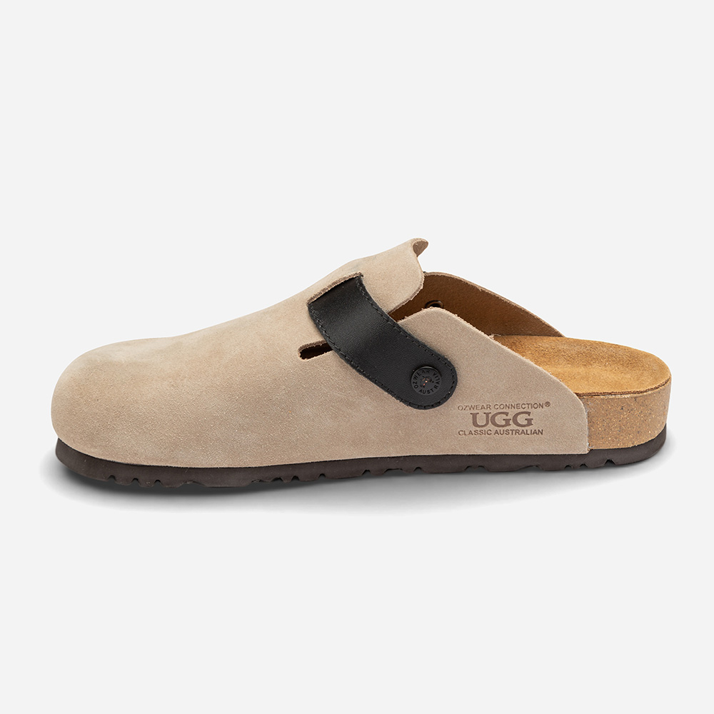Aussie Mixed Leather Soft Footbed UGG Slippers 6 OB755L-TAU