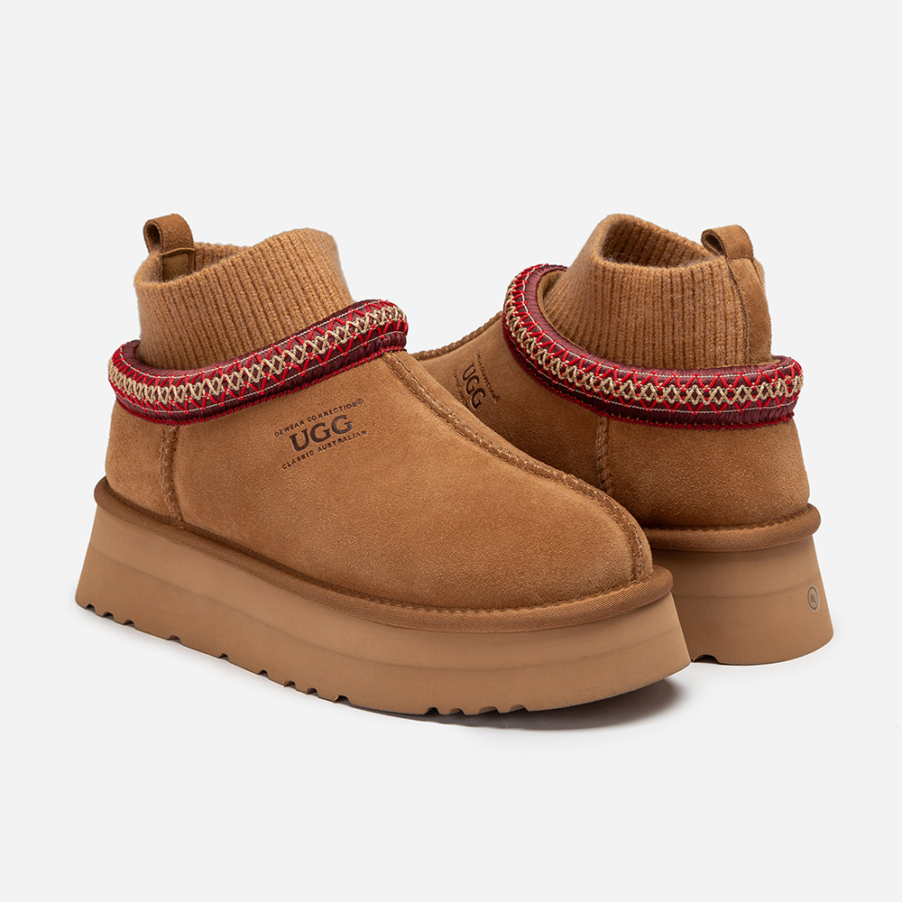 Sydney Knit Platform UGG Slippers 2 OB780PKN-CRE