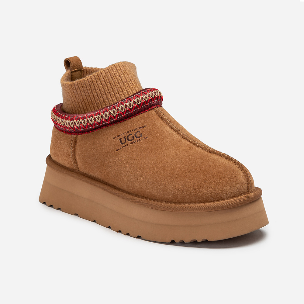 Sydney Knit Platform UGG Slippers 4 OB780PKN-CRE