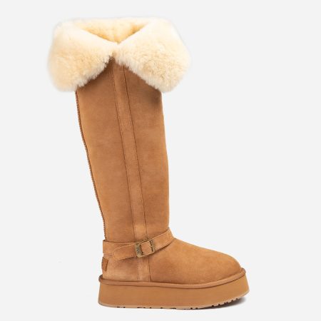 Classic Platform Buckle Over The Knee UGG Boots 12 OB848-C