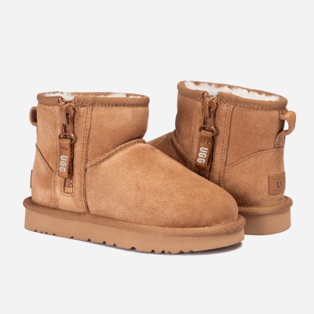 Kids Cowskin Zip UGG Boots 9 OB867K-C