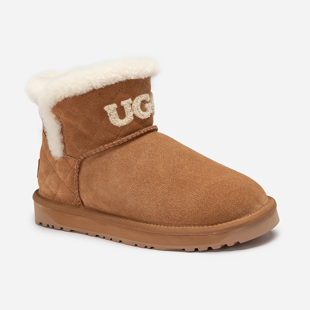 Bondi Matelasse Shearling Mini UGG Boots 4 OB915M-C