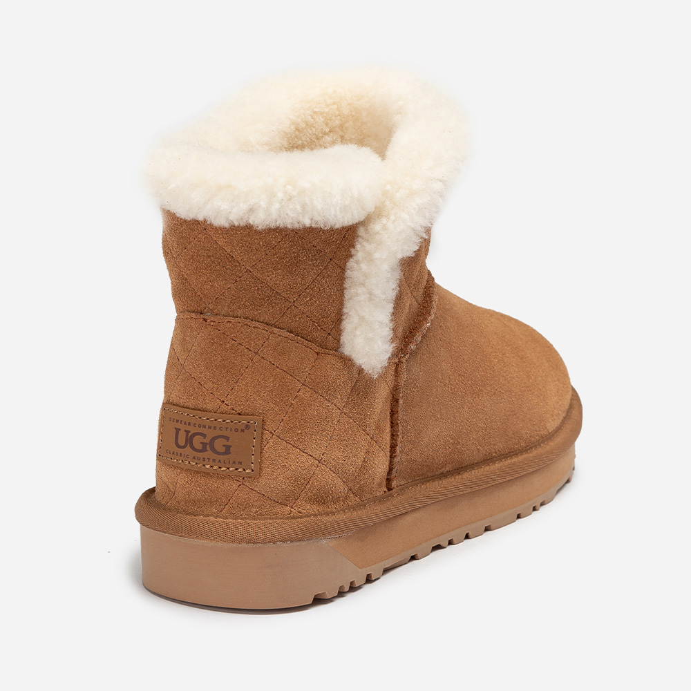 Bondi Matelasse Shearling Mini UGG Boots 5 OB915M-C