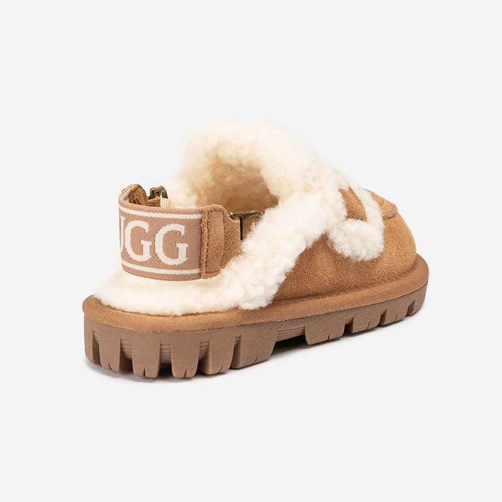 Kids Violet Suede UGG Slippers 4 OB938KD-C