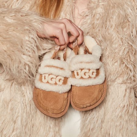 Kids Matelasse Suede UGG Slippers 10 OB938KMD-C