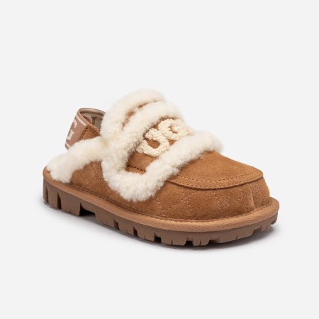 Kids Matelasse Suede UGG Slippers 13 OB938KMD-C