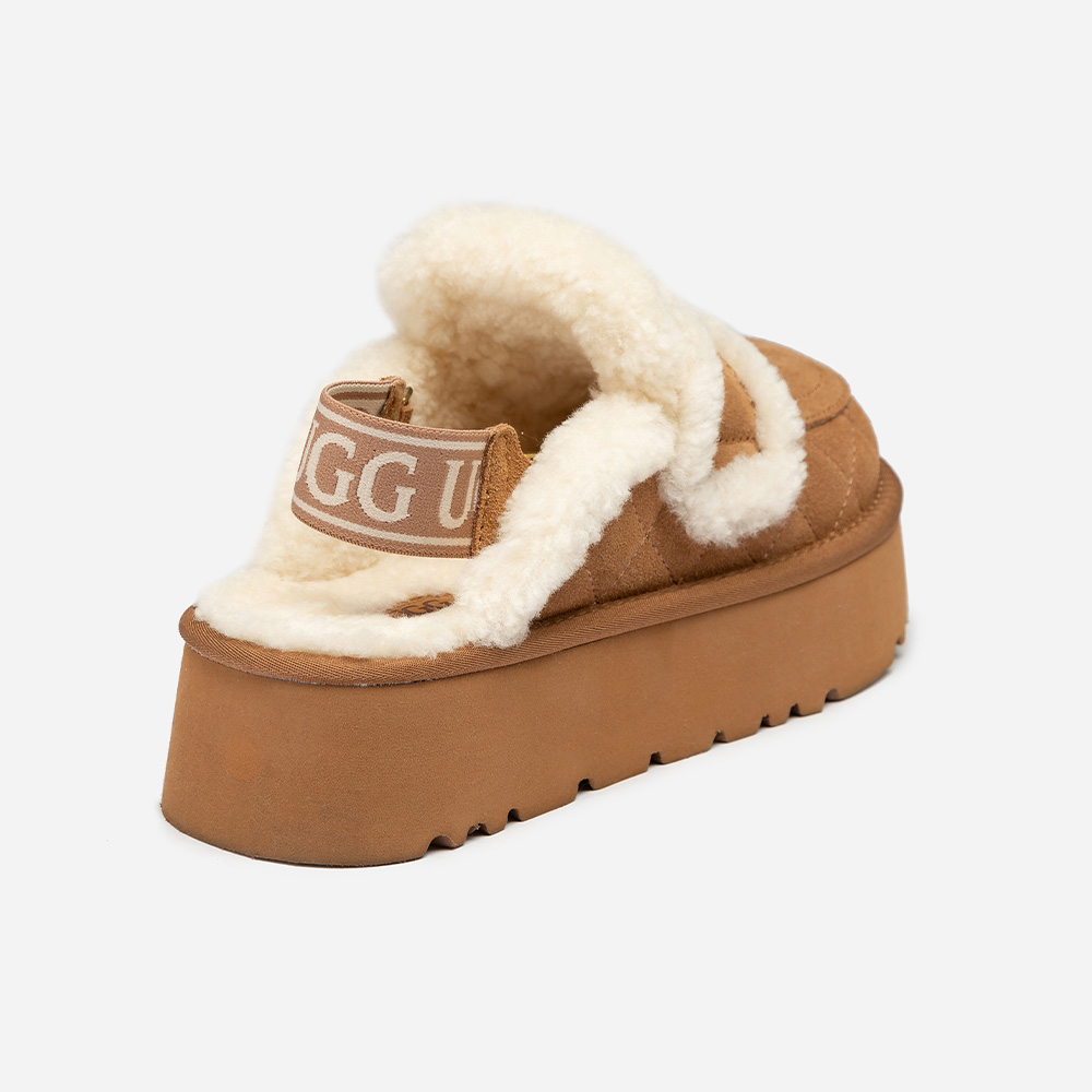 Violet Matelasse Detachable Platform UGG Slippers 6 OB938PMD-C