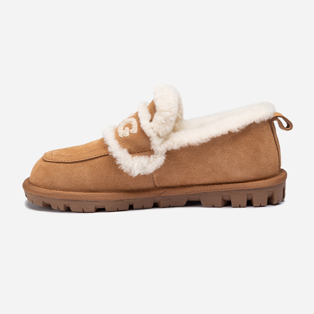 Violet Shearling UGG Loafers 6 OB939-C