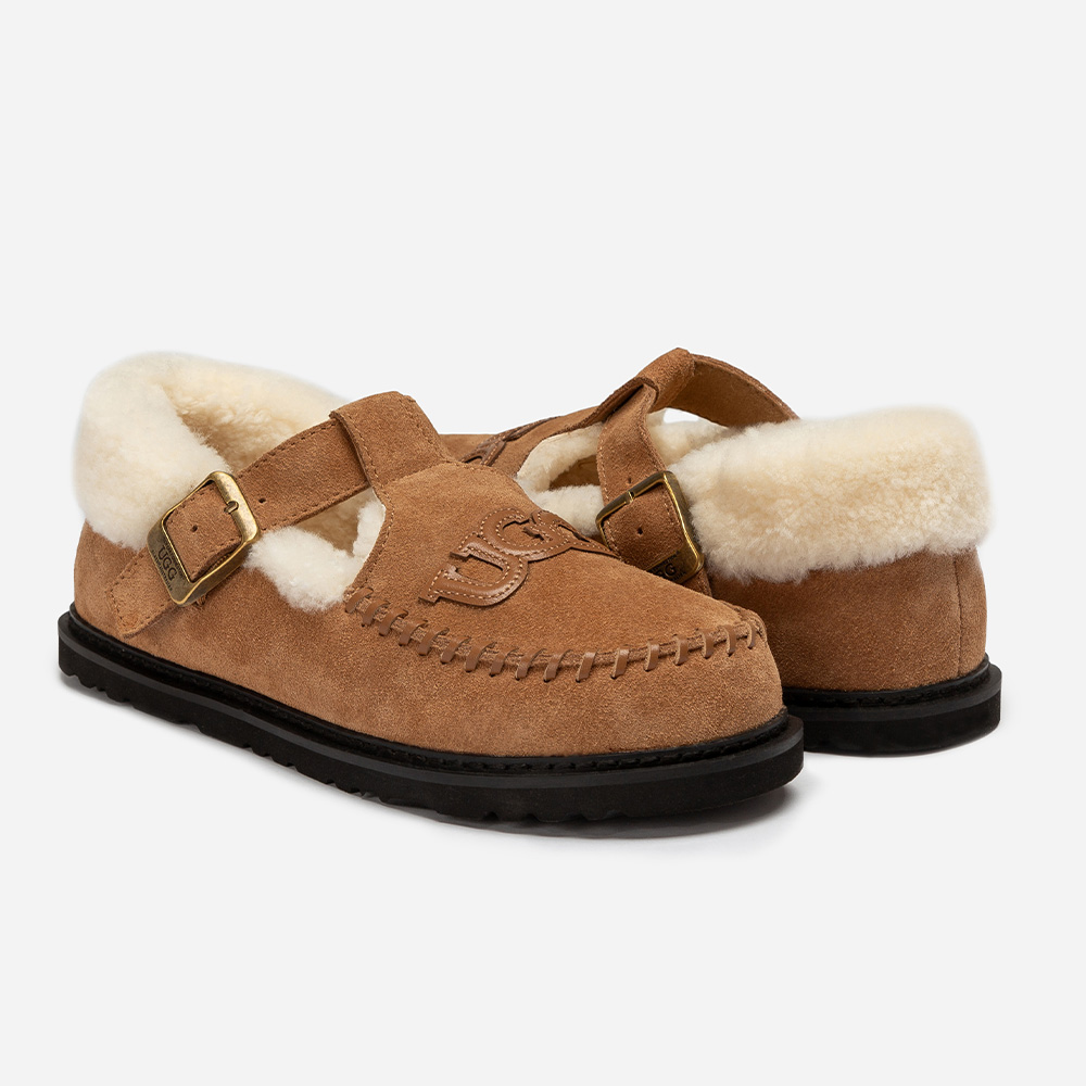 Buckled Shearling Mary Jane UGG Shoes 2 OB941-C