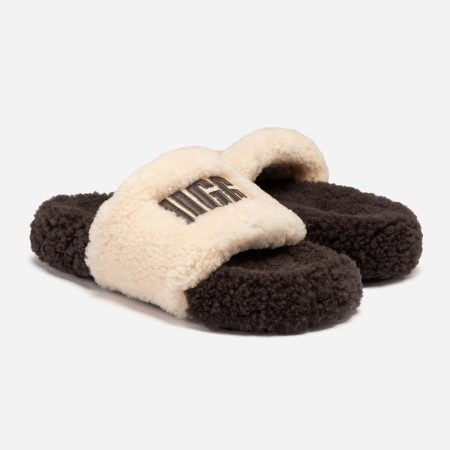 Acacia Shearling Logo UGG Slippers 11 OB974-CR