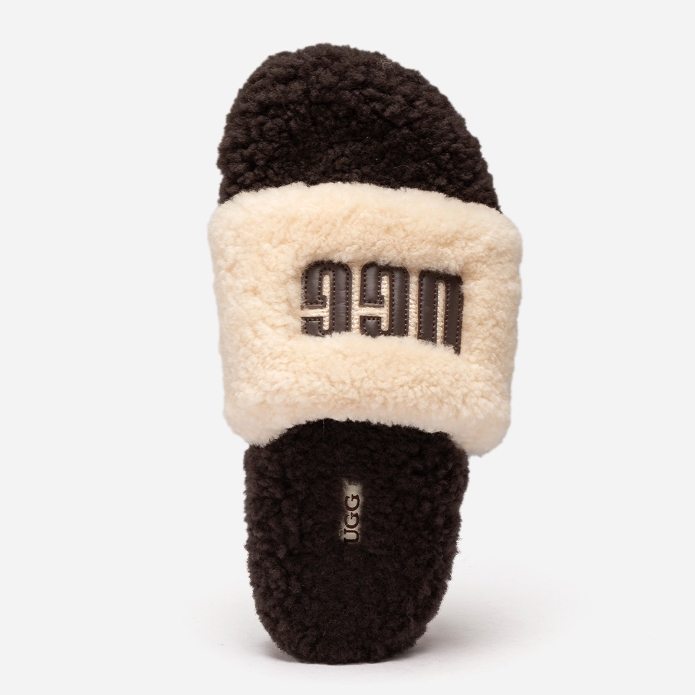 Acacia Shearling Logo UGG Slippers 8 OB974-CR