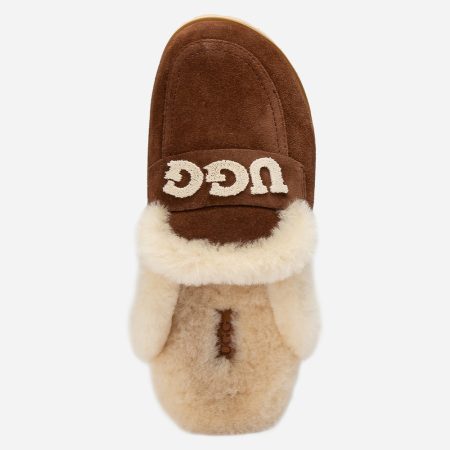 Priya Knit Logo Shearling UGG Slippers 15 OB982-CHO