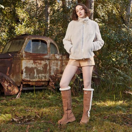 Queena Matelasse Shearling Tall UGG Boots 16 OB984M-C