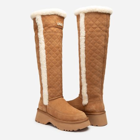 Queena Matelasse Shearling Tall UGG Boots 26 OB984M-C