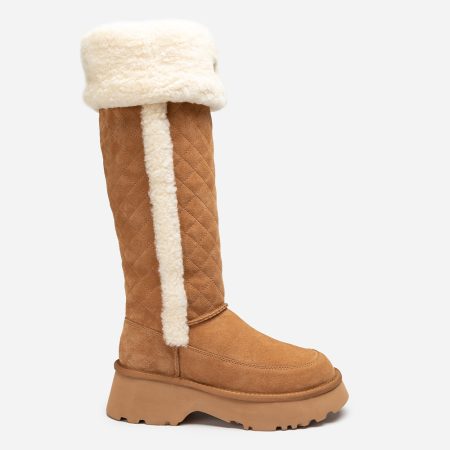 Queena Matelasse Shearling Tall UGG Boots 19 OB984M-C