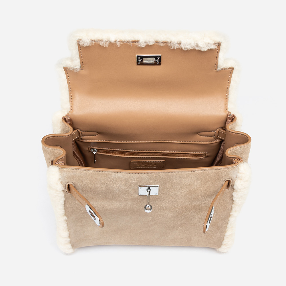 Silver Shearling UGG Backpack 3 OZB046-TAU