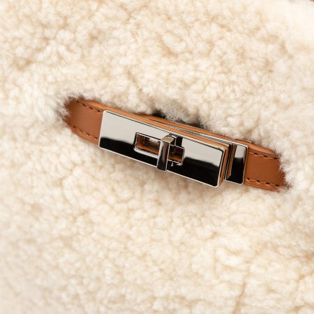 Creamy Shearling UGG Bucket Bag 11 OZB047-CR