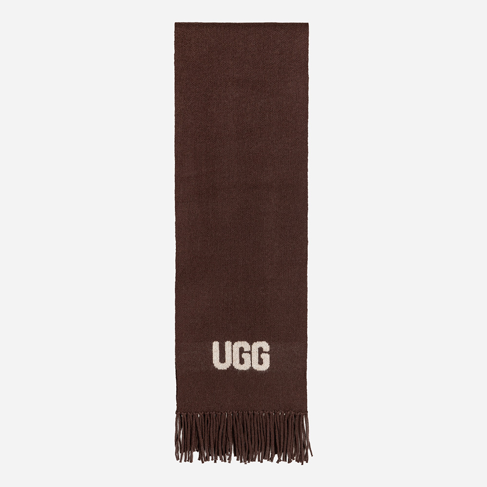 Logo Cashmere UGG Scarf 2 OZC005-COF