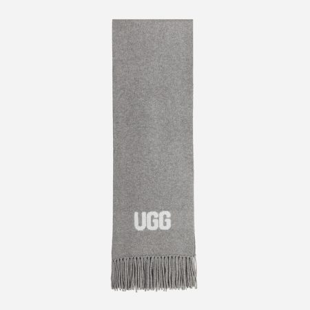 Logo Cashmere UGG Scarf 5 OZC005-GRE