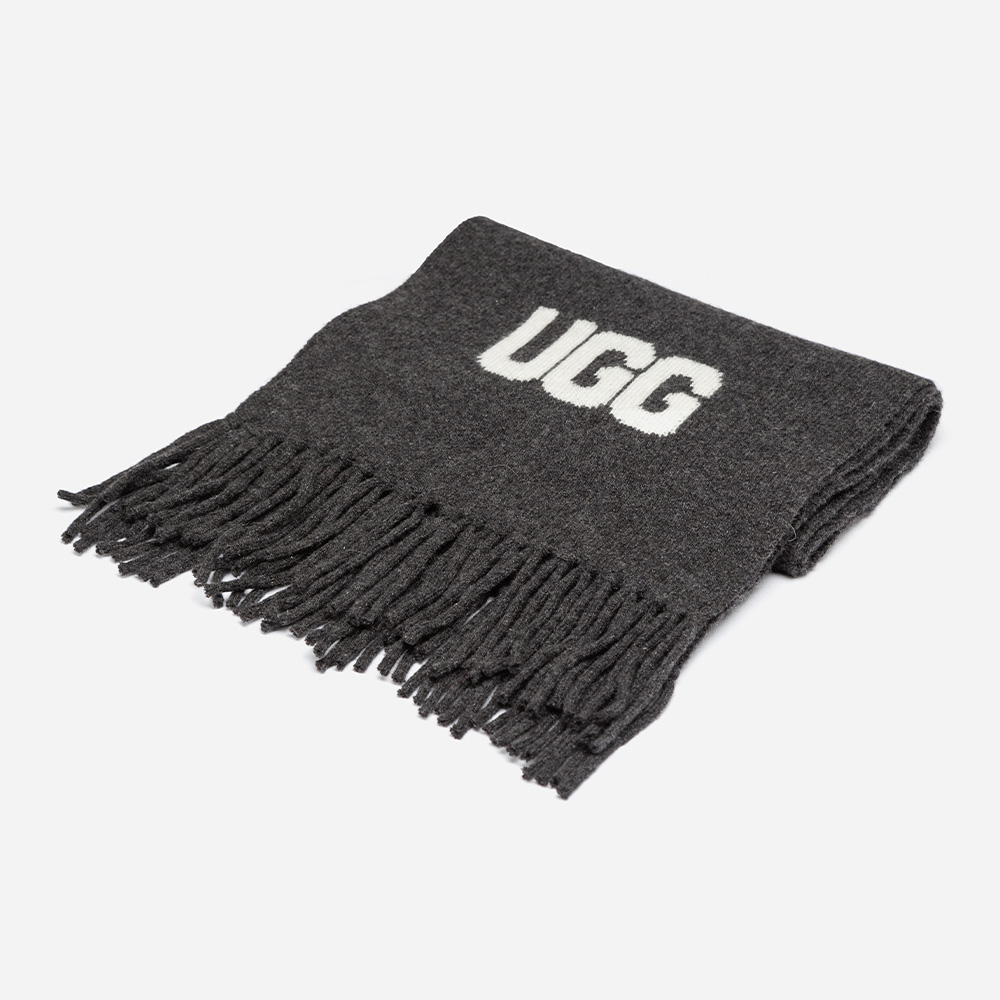 Logo Cashmere Wool UGG Scarf 4 OZC006-CHA