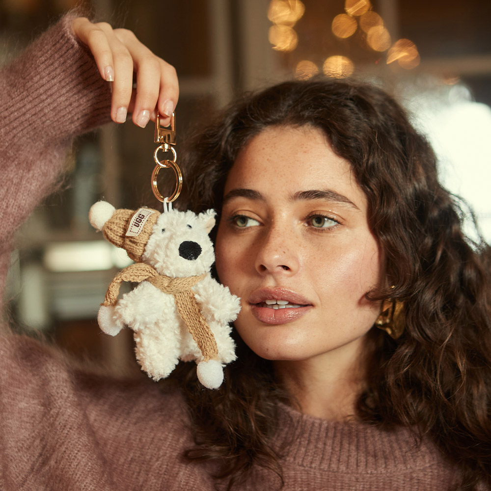 Teddy Bear Sheepskin UGG Keychain 3 PCS008-NA