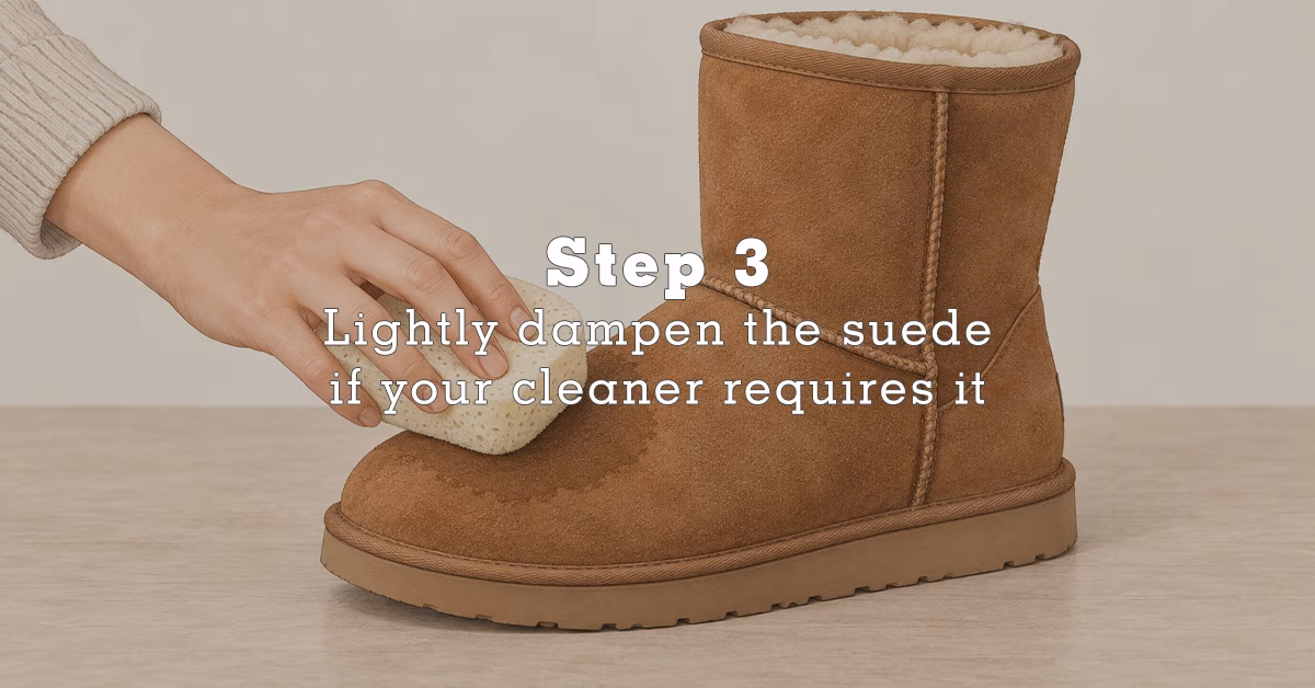 Clean suede UGG boots step 3